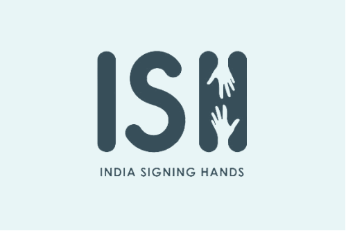 india signing hands logo
