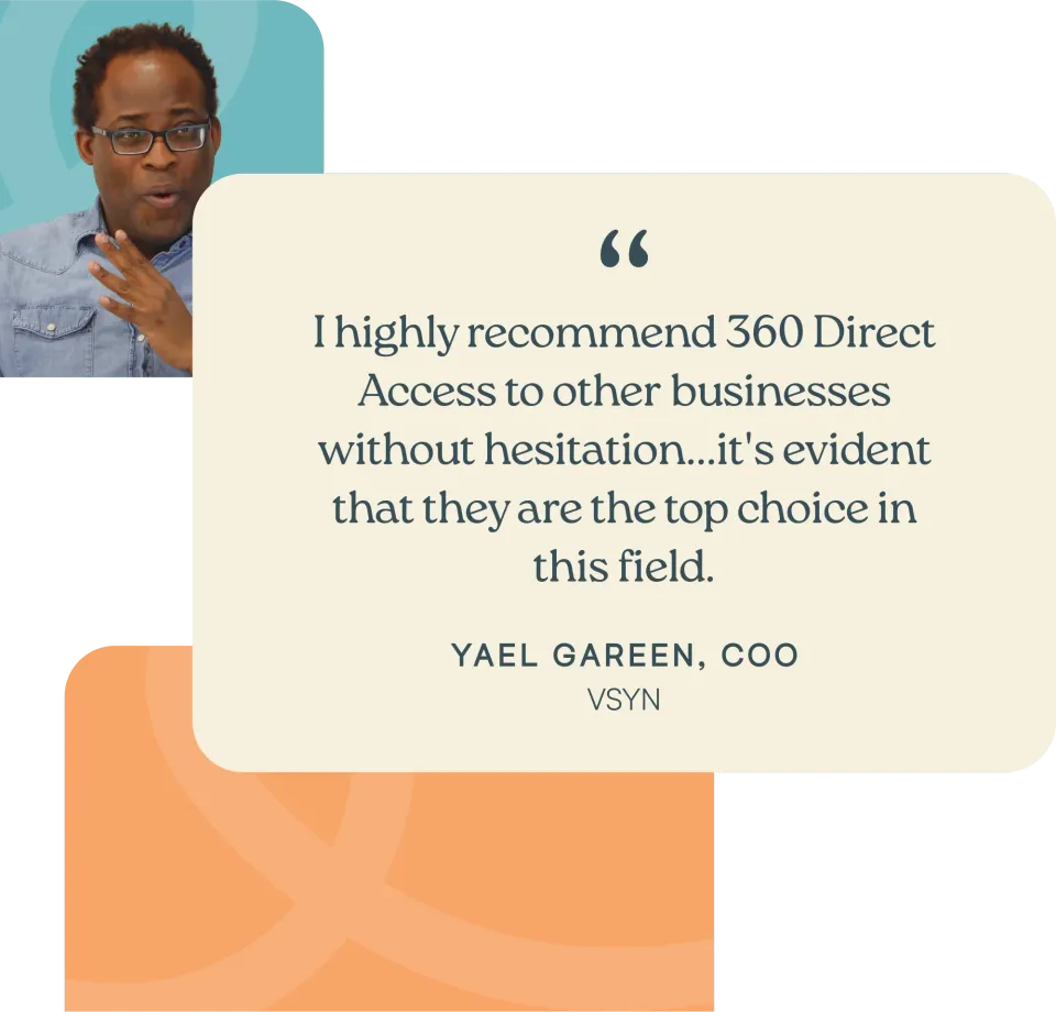 Image of a 360 testimonial. 