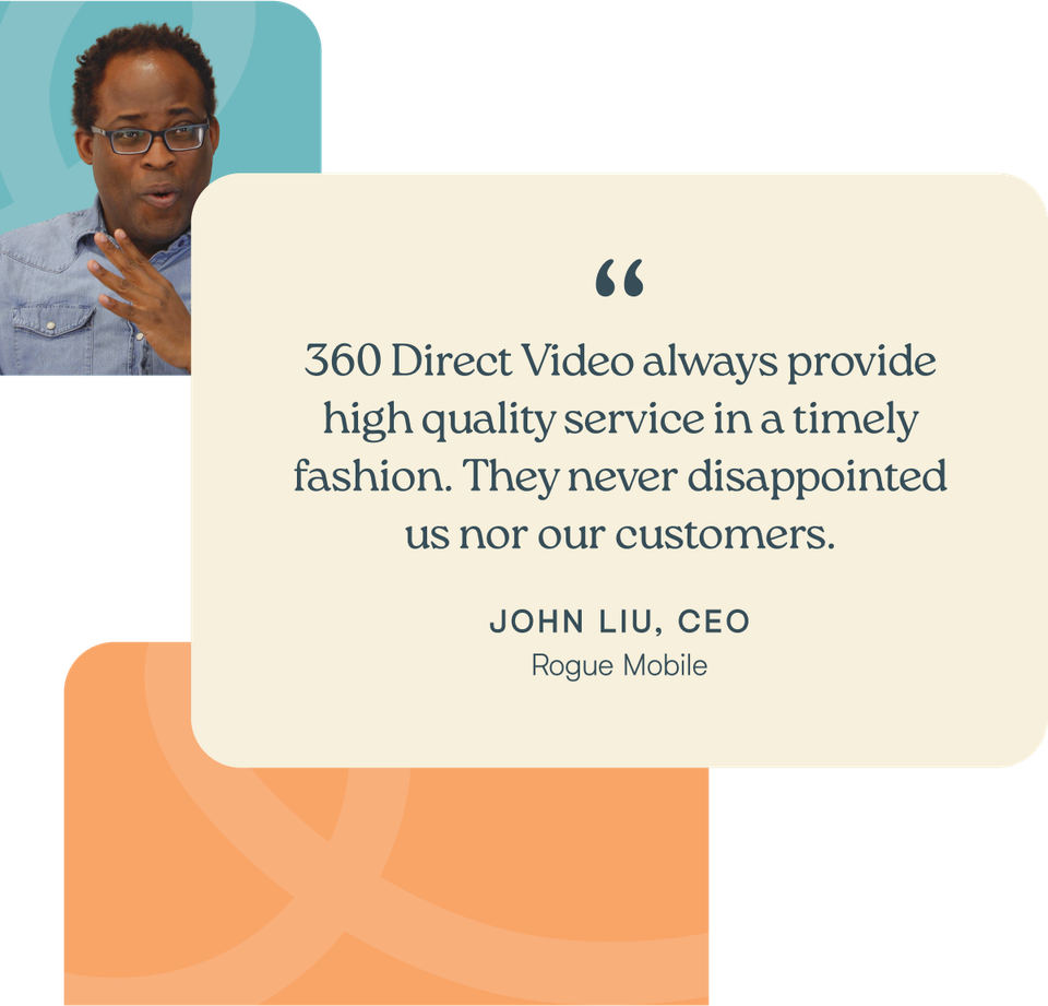 Image of a 360 testimonial. 