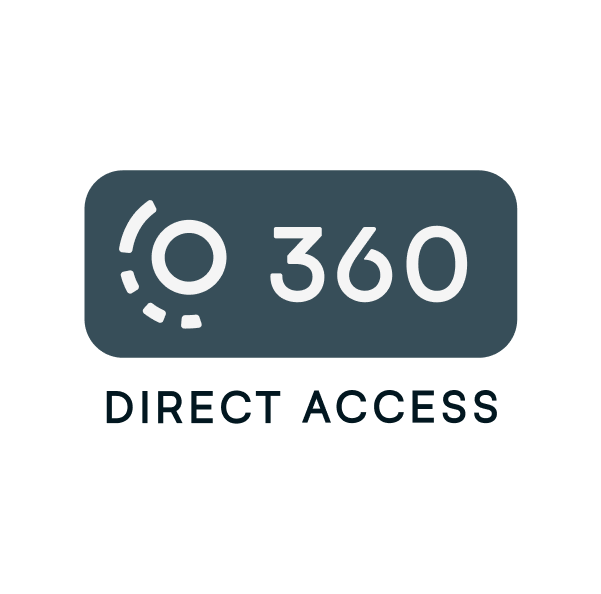 A logo for a company called 360 direct access.