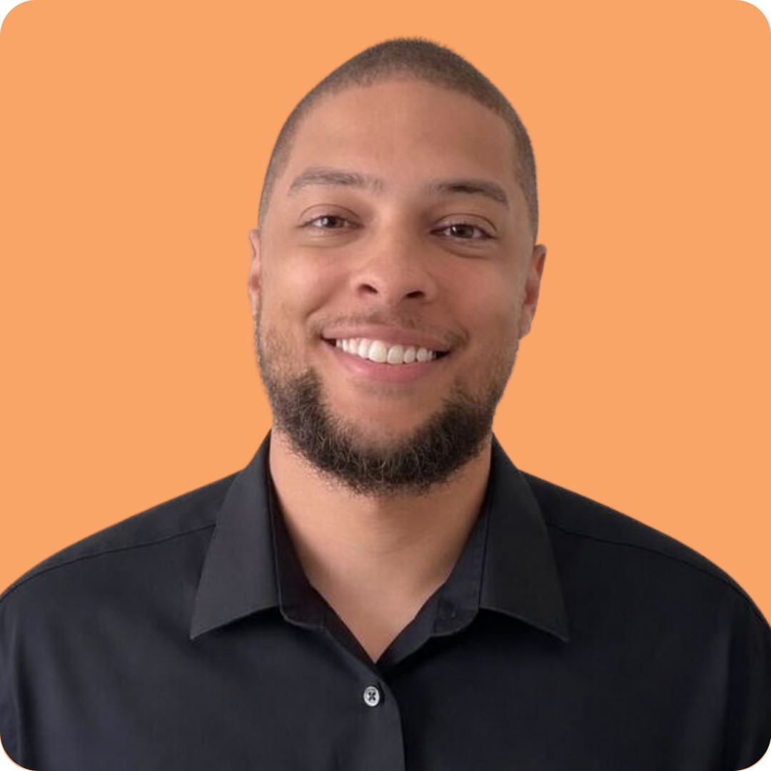 A man is wearing a black shirt.