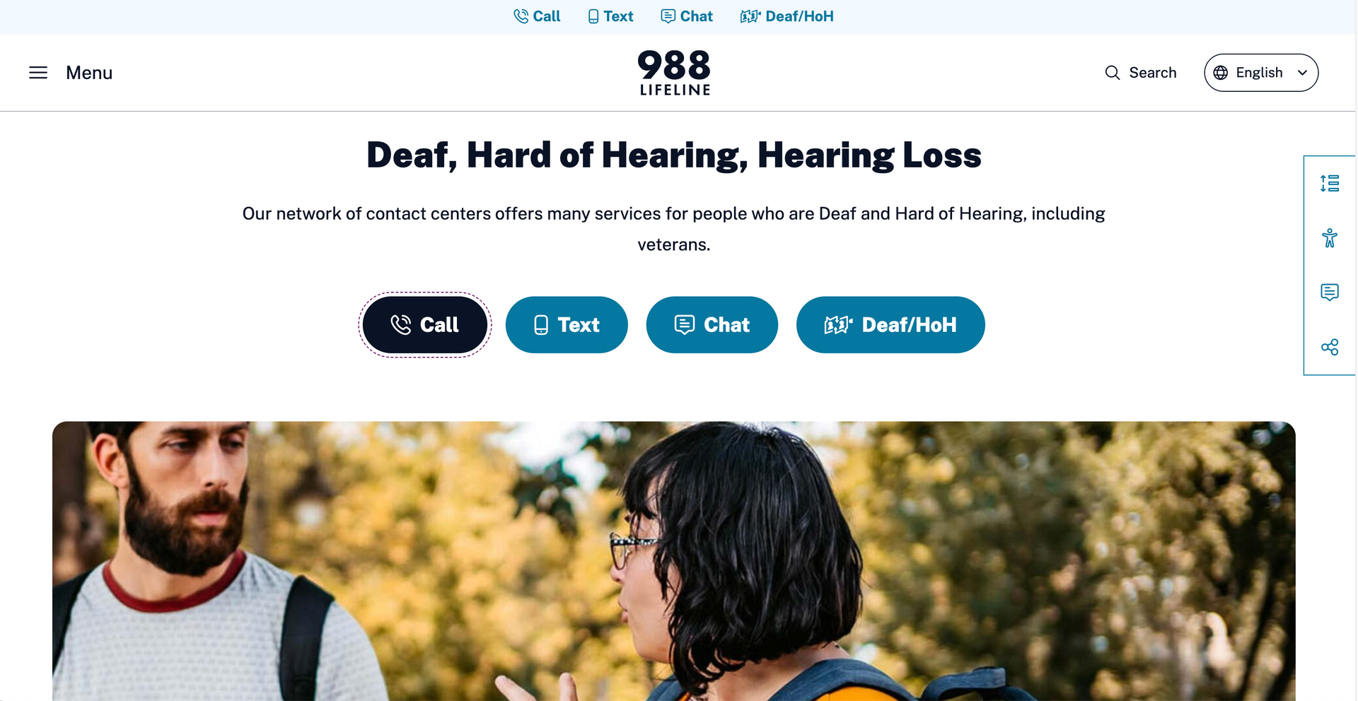 A man and a woman are talking to each other on a website.