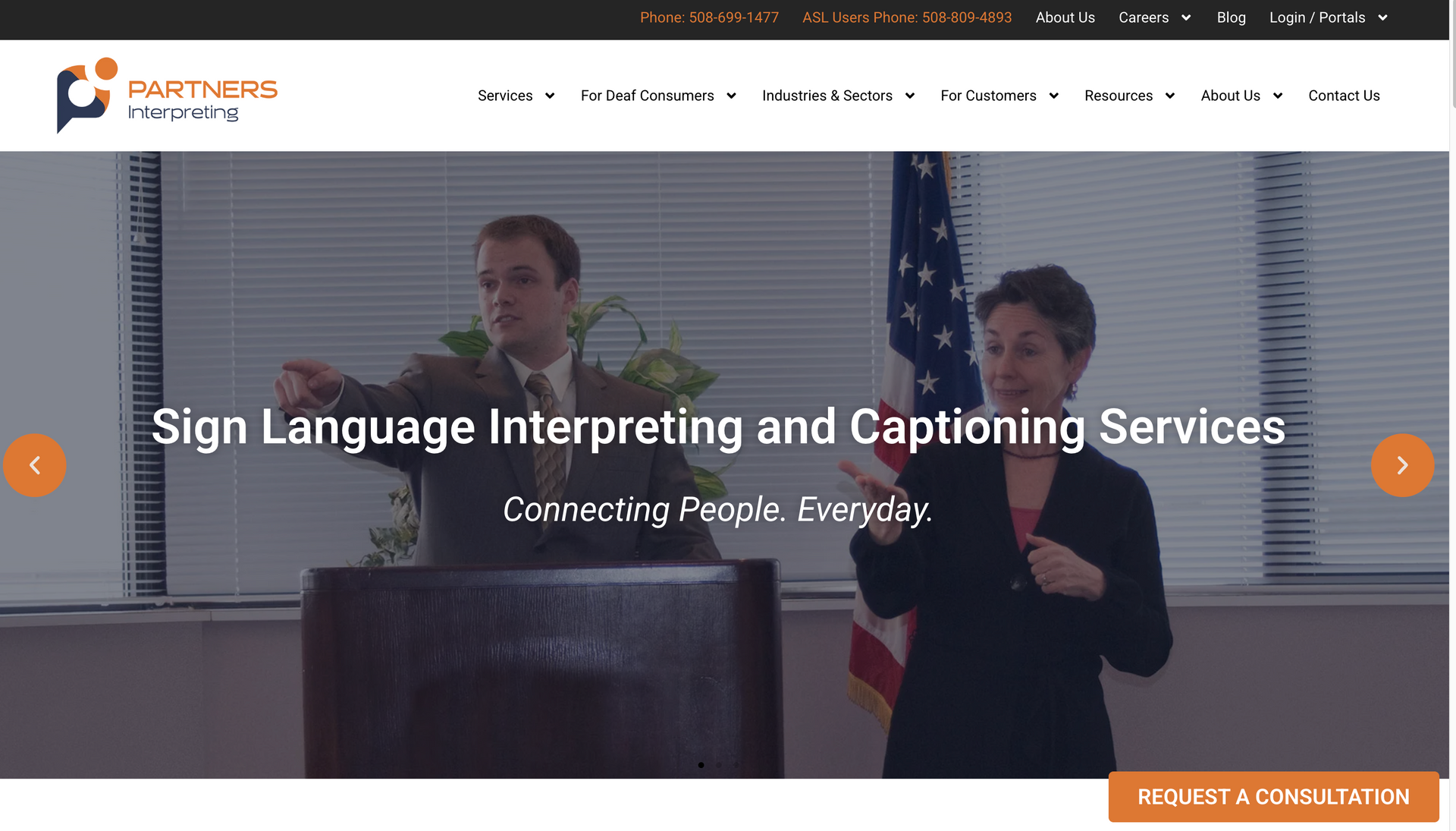A man and a woman are talking to each other on a website.
