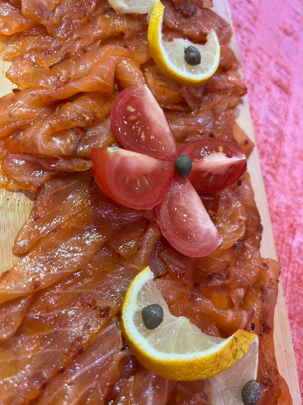 Saumon fumé à la harissa