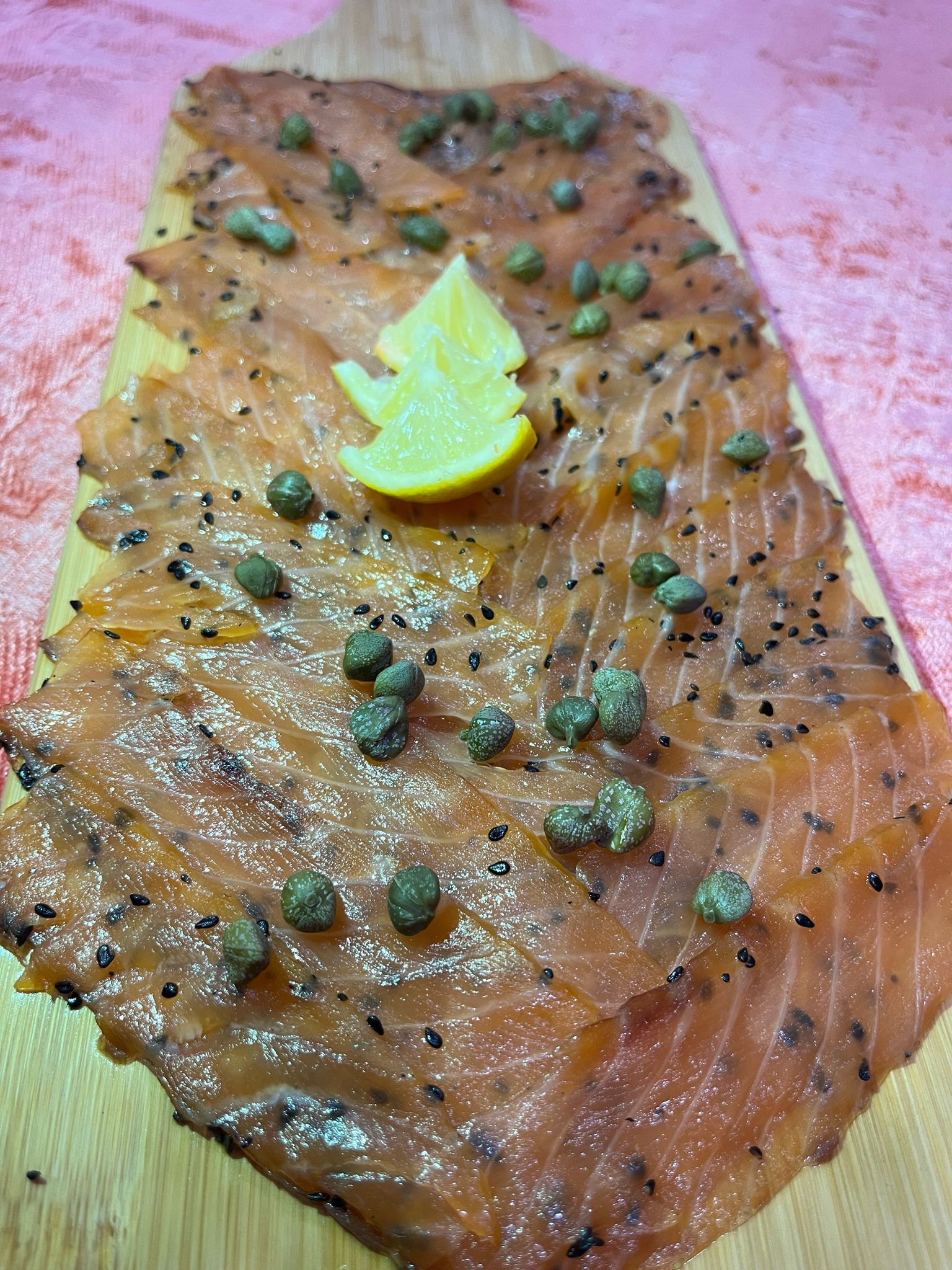 Black Sesame Smoked Salmon
