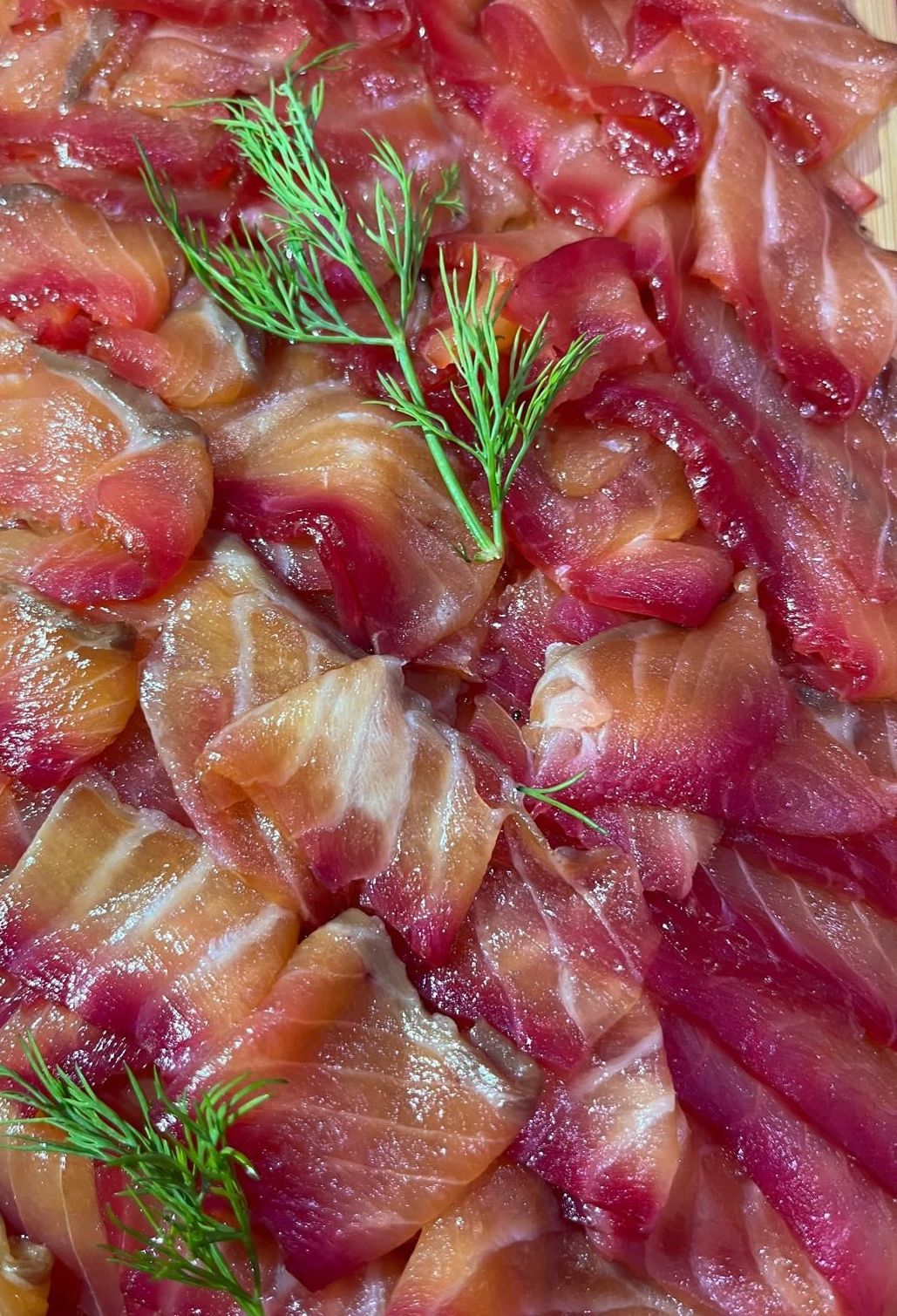 Saumon fumé à la betterave