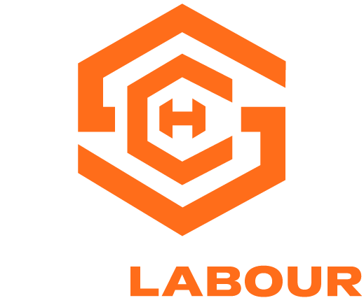 Orange hexagonal logo with interlocking letters 