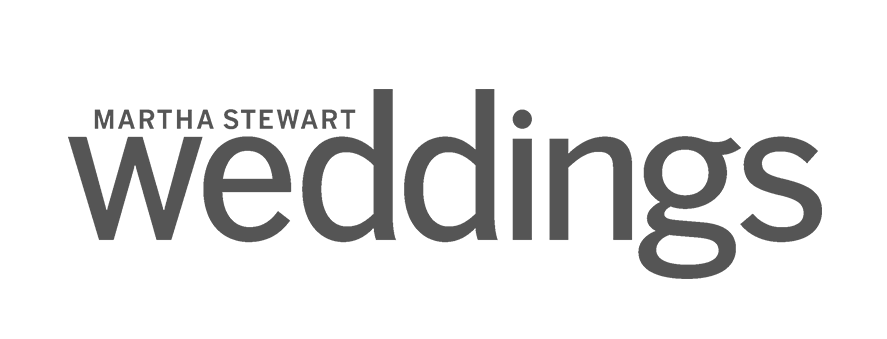 The logo for martha stewart weddings is black and white.