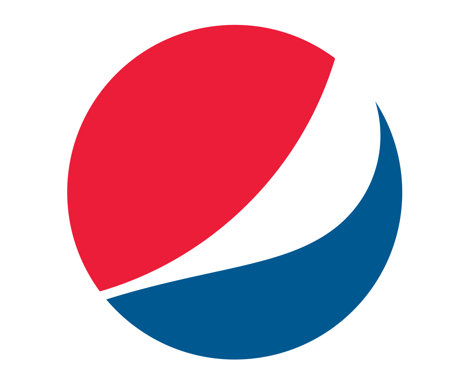 A red , white and blue pepsi logo on a white background