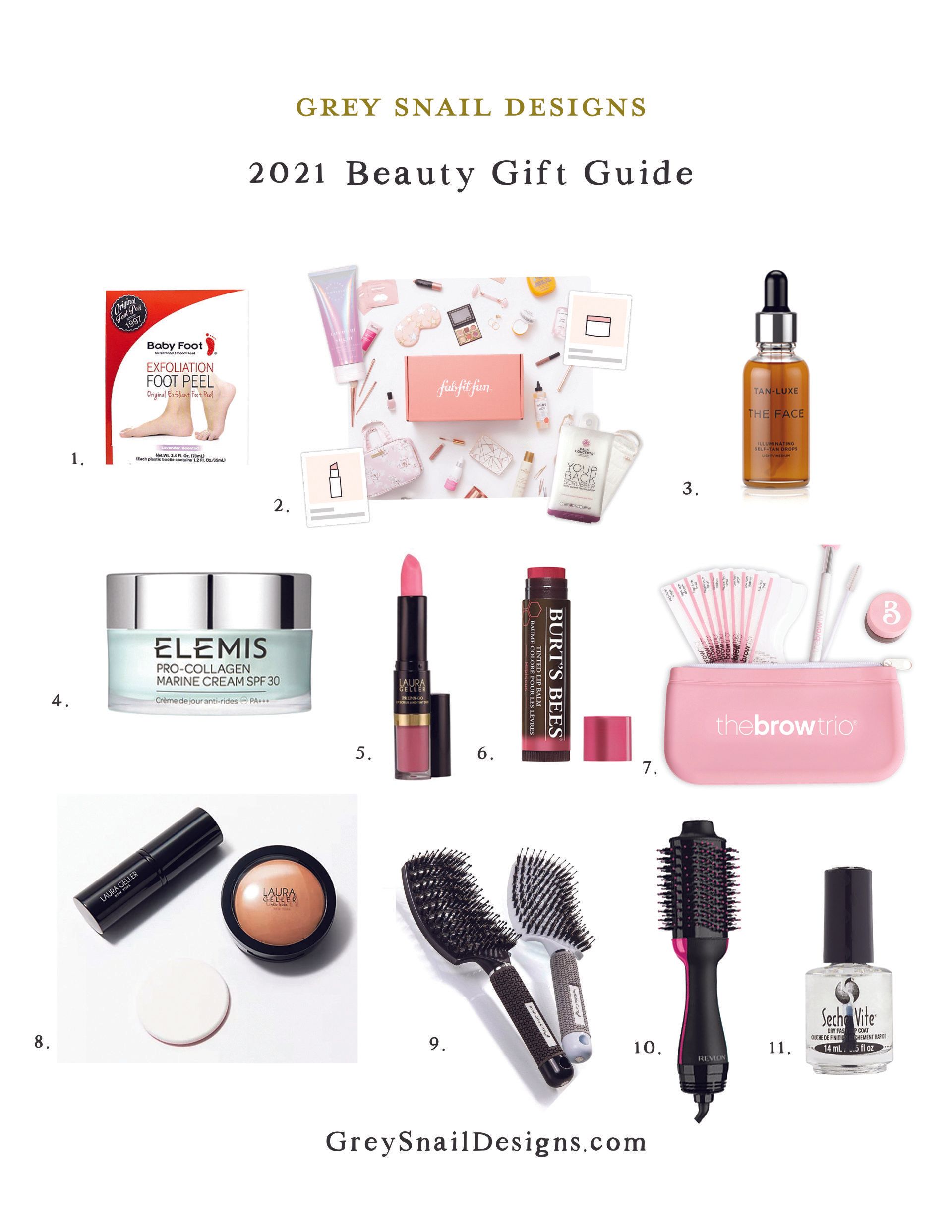 2021 Grey Snail Designs beauty gift guide