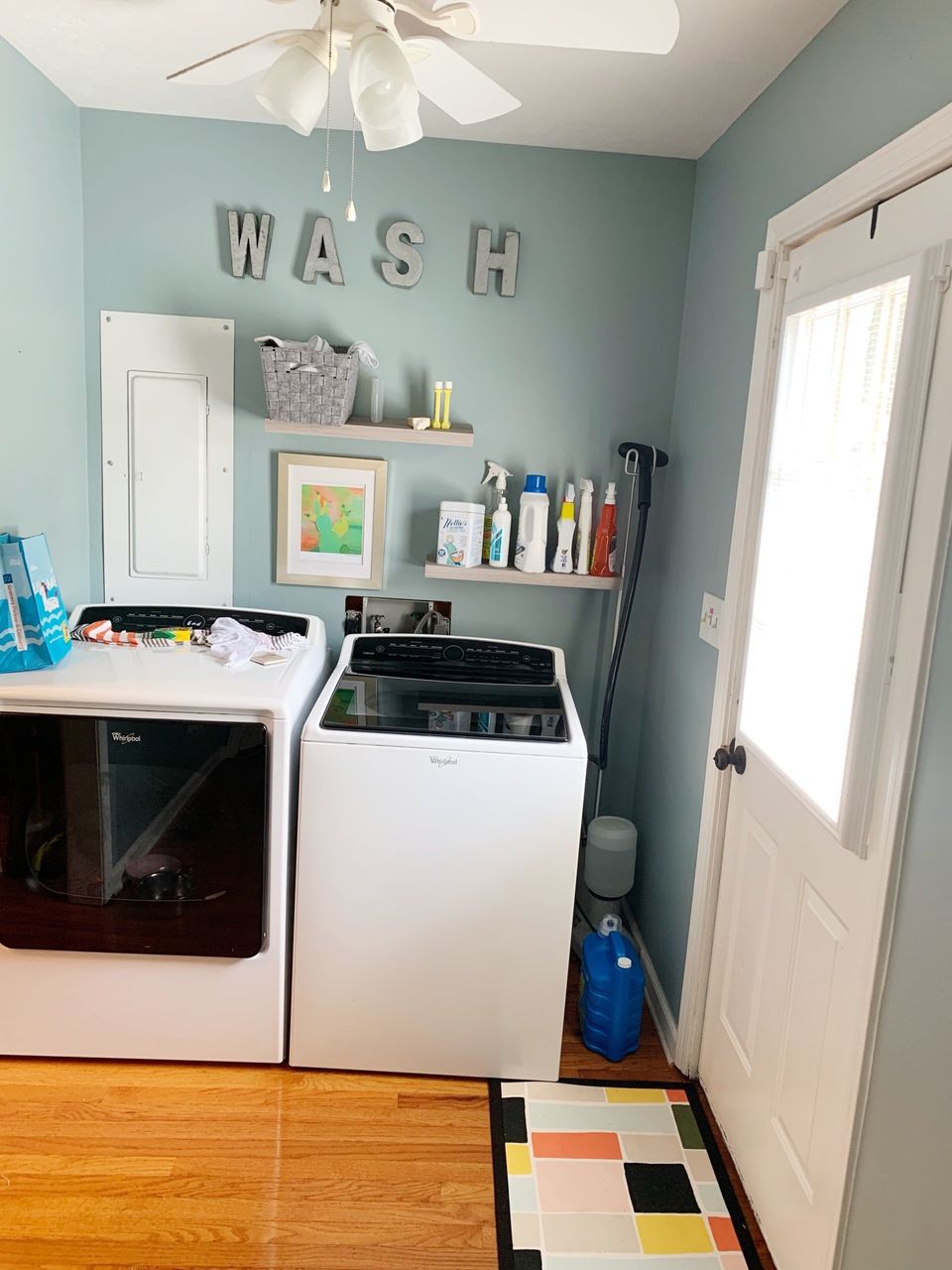 laundry room with electrical box
