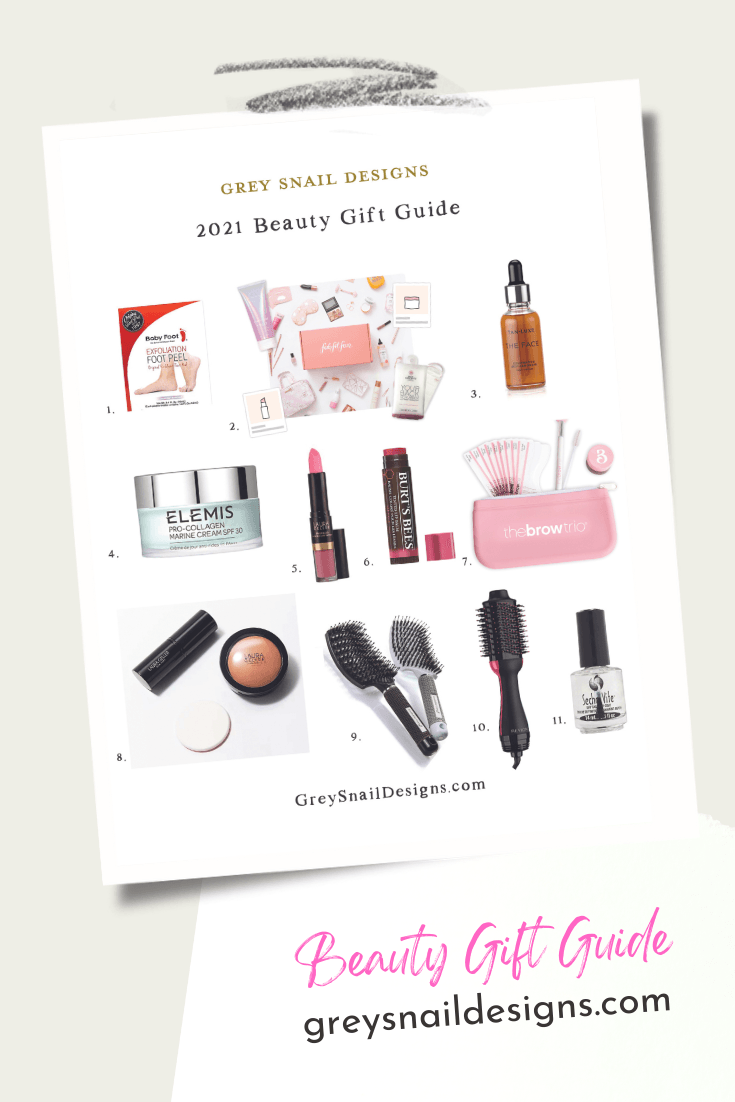 2021 beauty gift guide by Grey Snail Designs