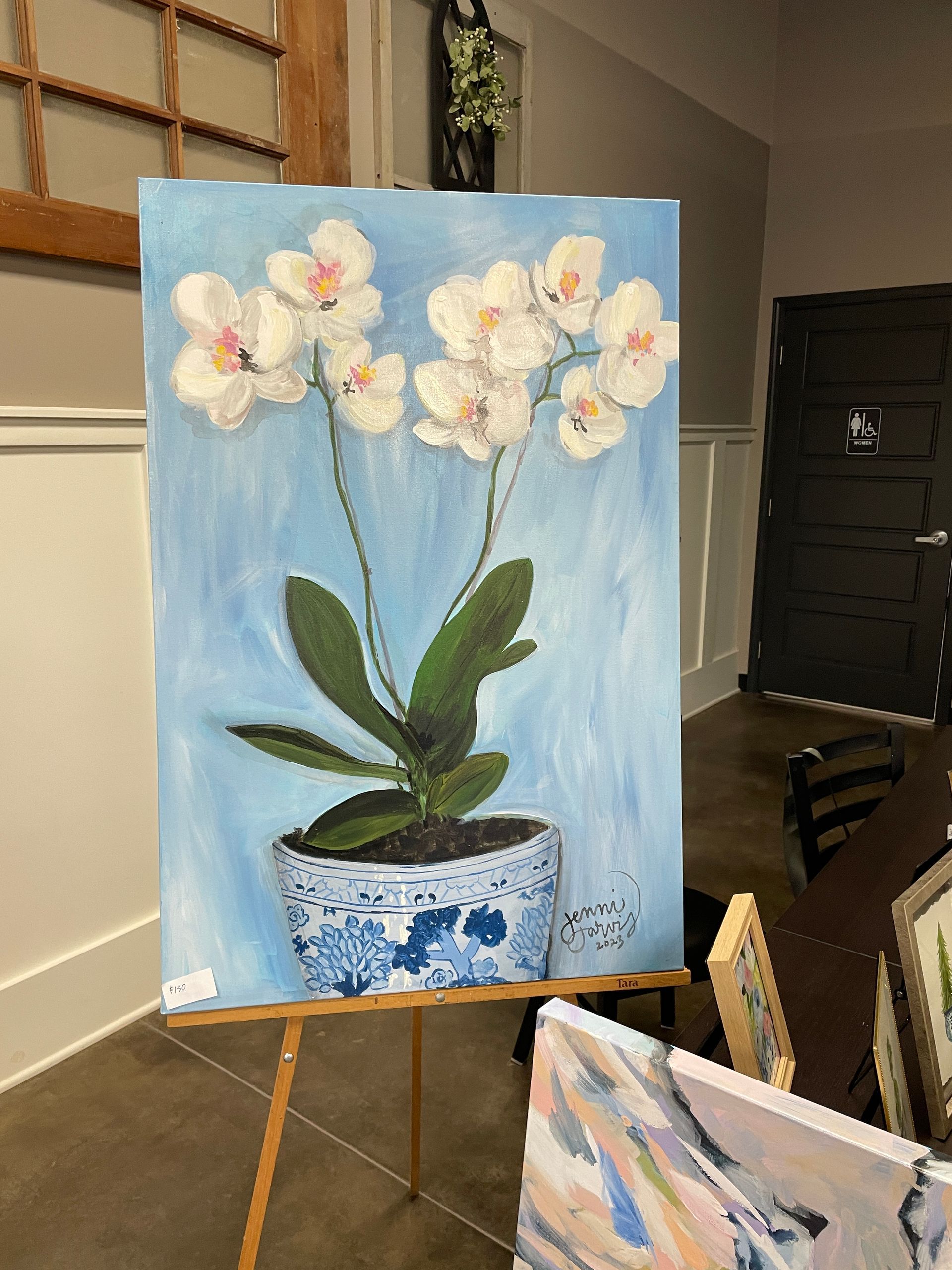 Large Orchid Painting acrylic