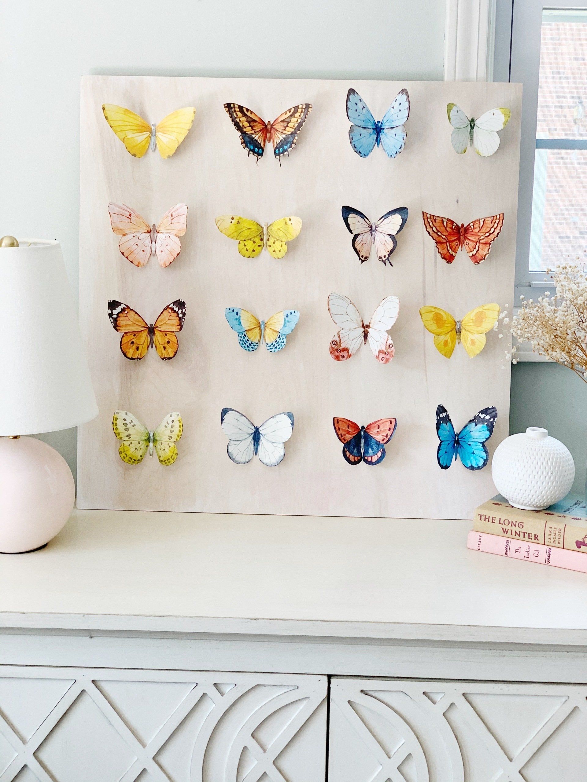 Butterflies for Crafts,Butterfly Wall Decor,3D Butterfly Wall Single Wing  White