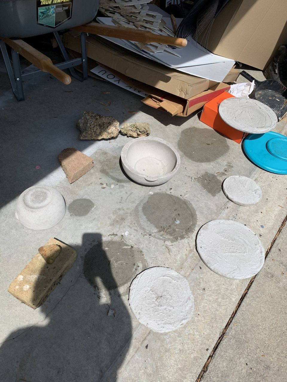 Drying Concrete bowls