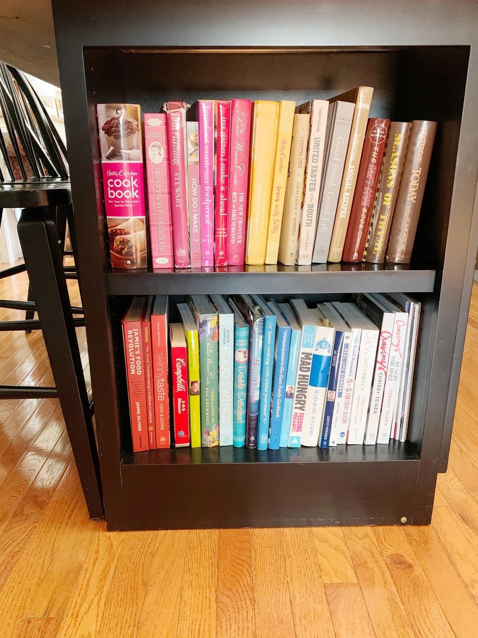 cookbooks organized by color