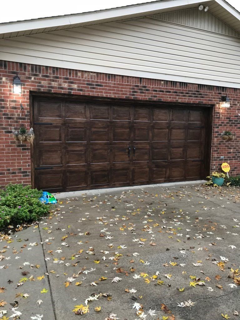 Garage door with Gel Stain