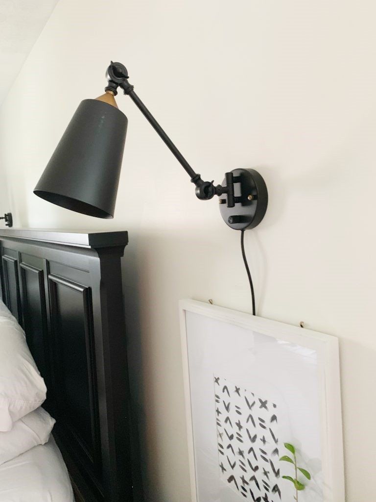 Black and Gold Wall sconce for bedroom
