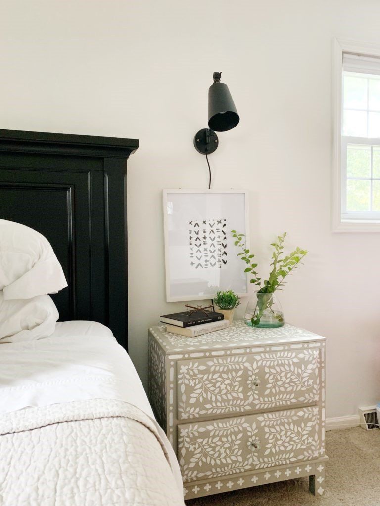 Master Bedroom Painted Nightstand