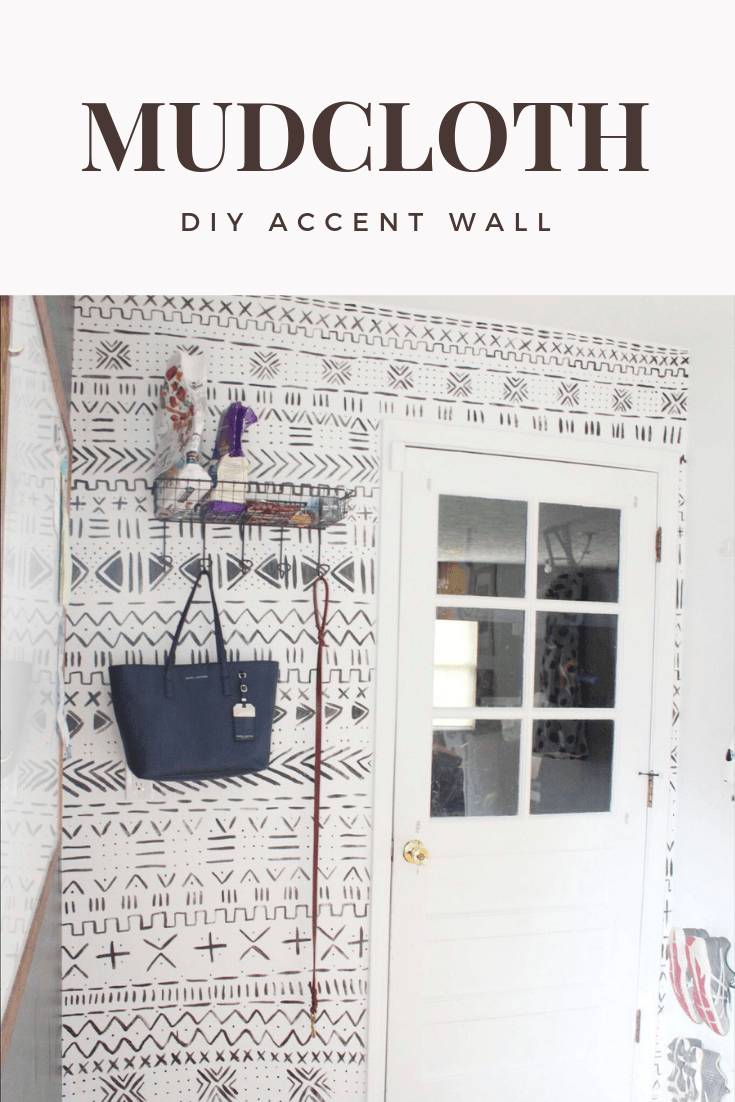diy mudcloth accent wall tutorial