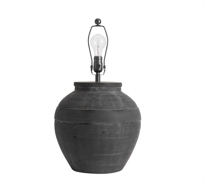 rustic pottery lamp from pottery barn