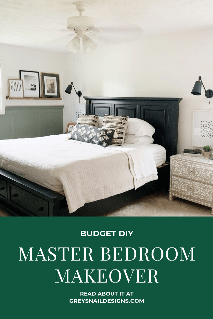 Budget DIY master bedroom makeover