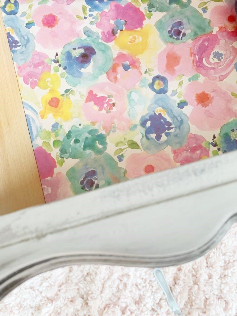 Pretty floral scrapbook paper for fun drawer liners