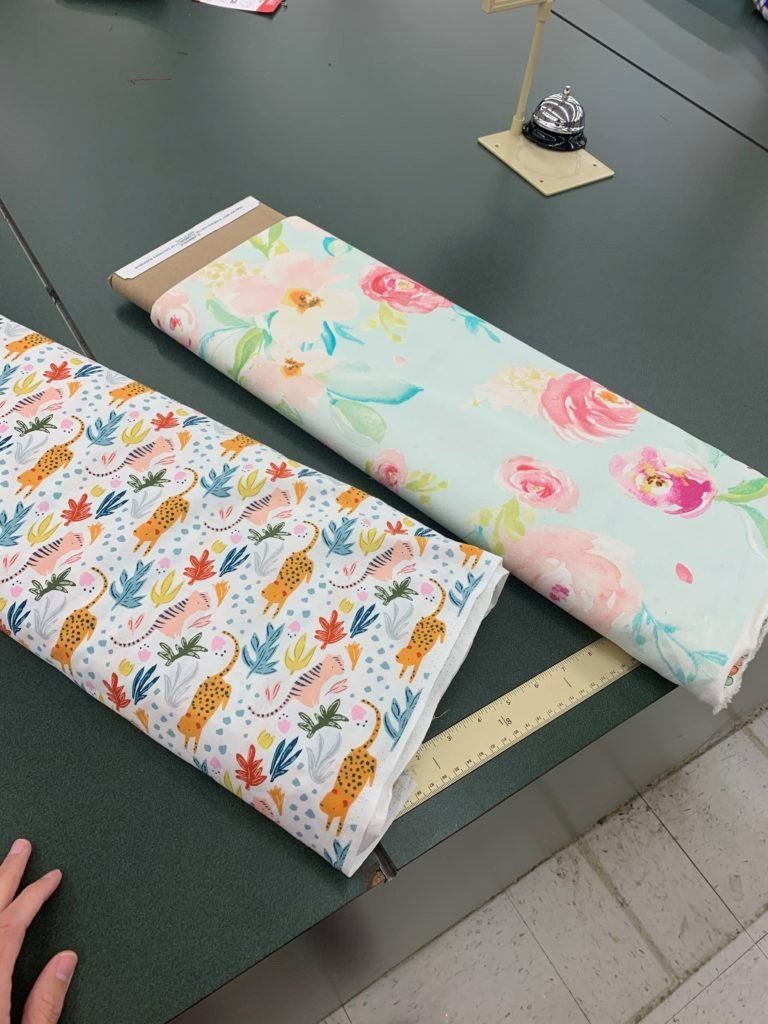 fabric for little girls book shelf