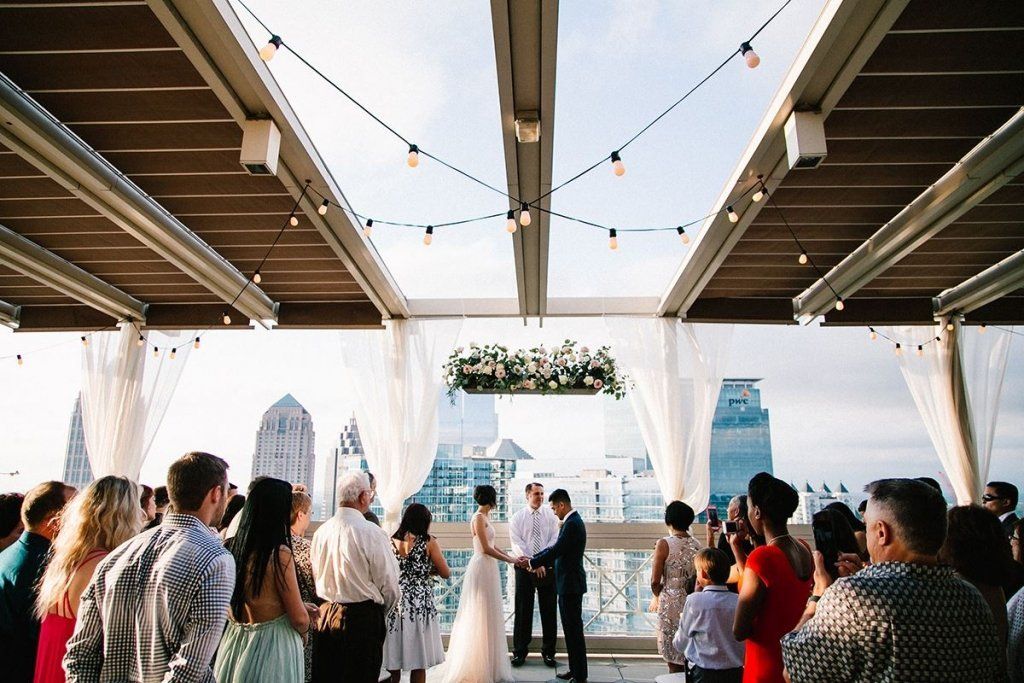 A rooftop wedding