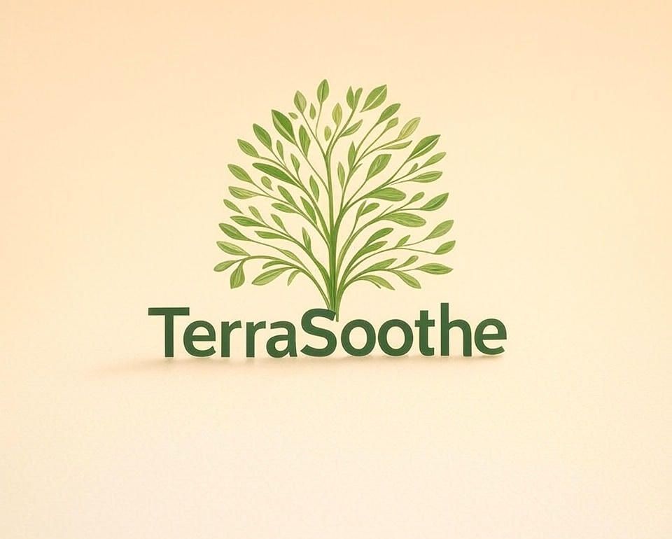 The logo for terrasoothe is a tree with leaves on it.