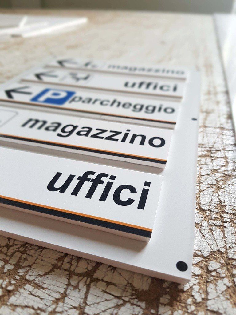 indicazioni plastificate