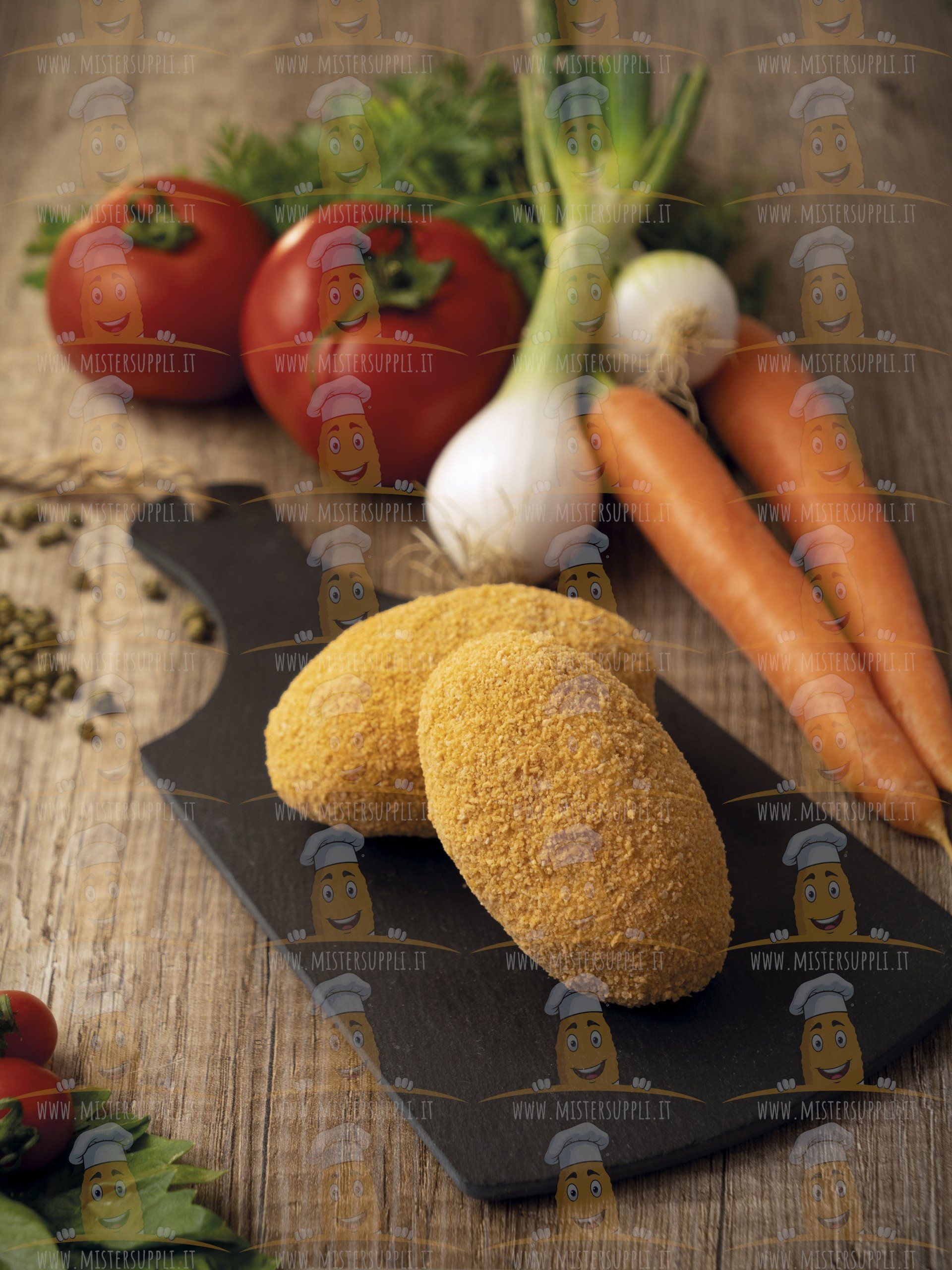 Supplì di disponibile nei formati standard 90 gr oppure 30 gr per aperitivi. Altri formati sono disponibili su richiesta.