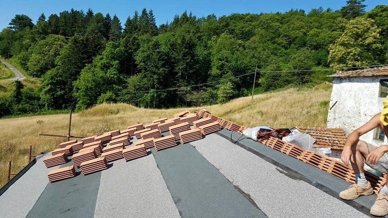 Mattoni esposti all'aperto