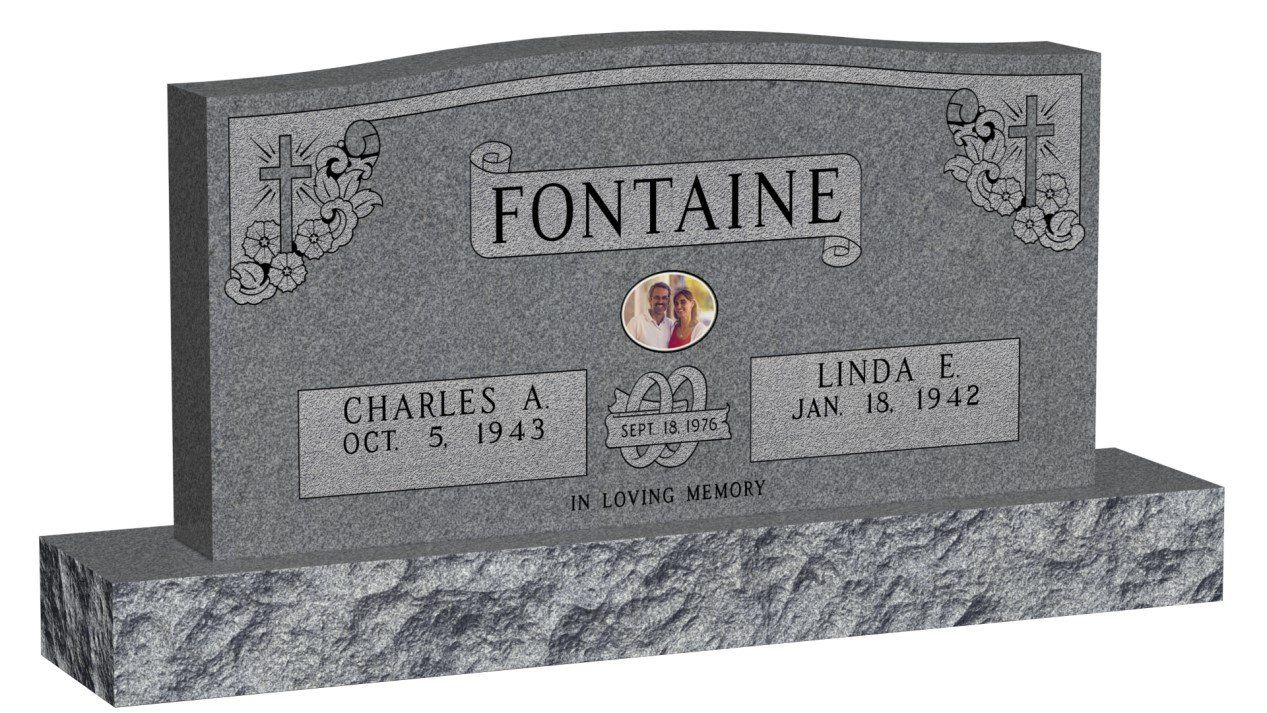 Double Funeral Monuments - Personalized Memorials - Fontaine
