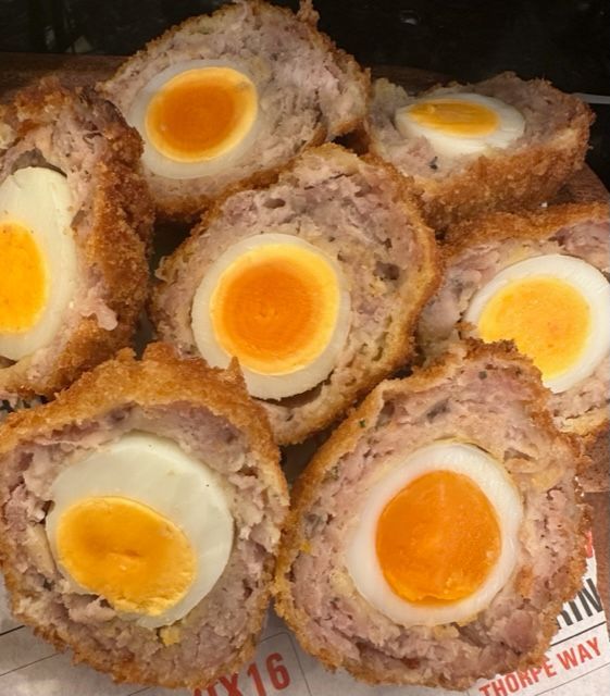 homemade quail scotch eggs Reg's Catering Banbury