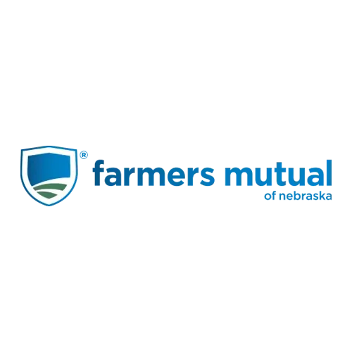 The farmers mutual of nebraska logo has a shield on it.