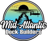 The logo for mid-atlantic dock builders shows a dock and boats in the water.