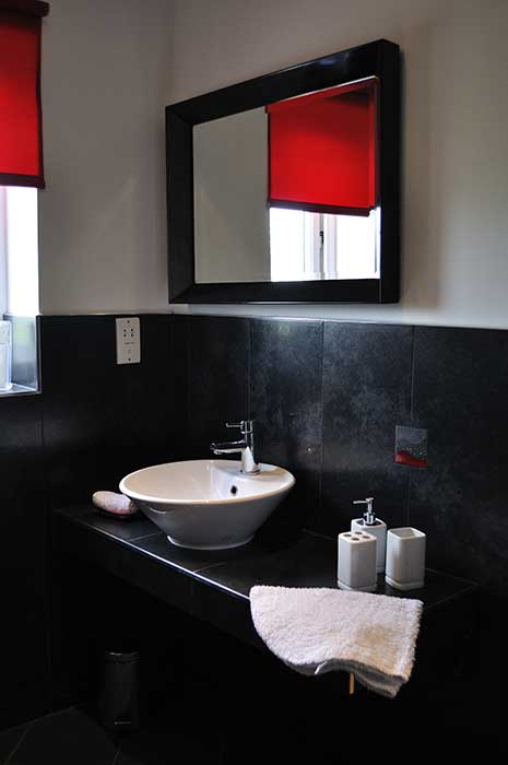 Red room bathroom