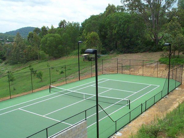 tennis court view from above