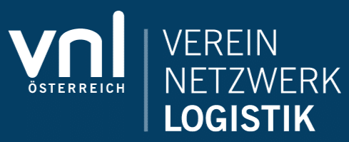 Ein blau-weißes Logo für den Verein Netzwerk Logistik