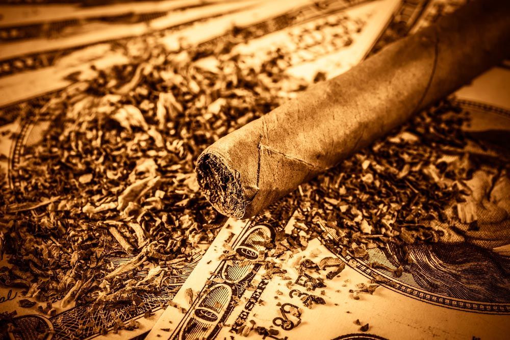 Close Up of Cigar Placed On Tobacco — Canberra Tobacconist in Dickson, ACT