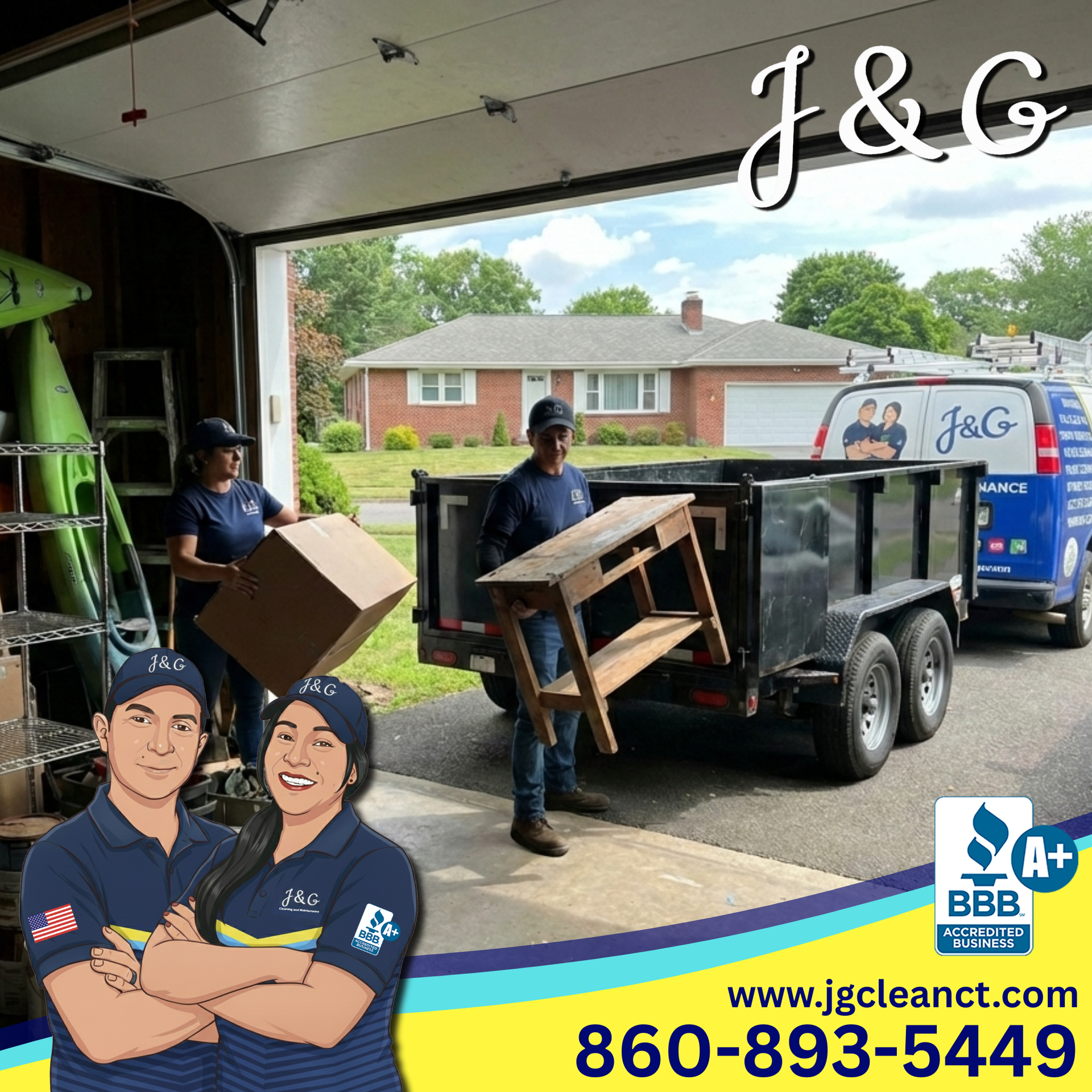 garage cleanout junk removal service in Farmington CT removing clutter and unwanted items