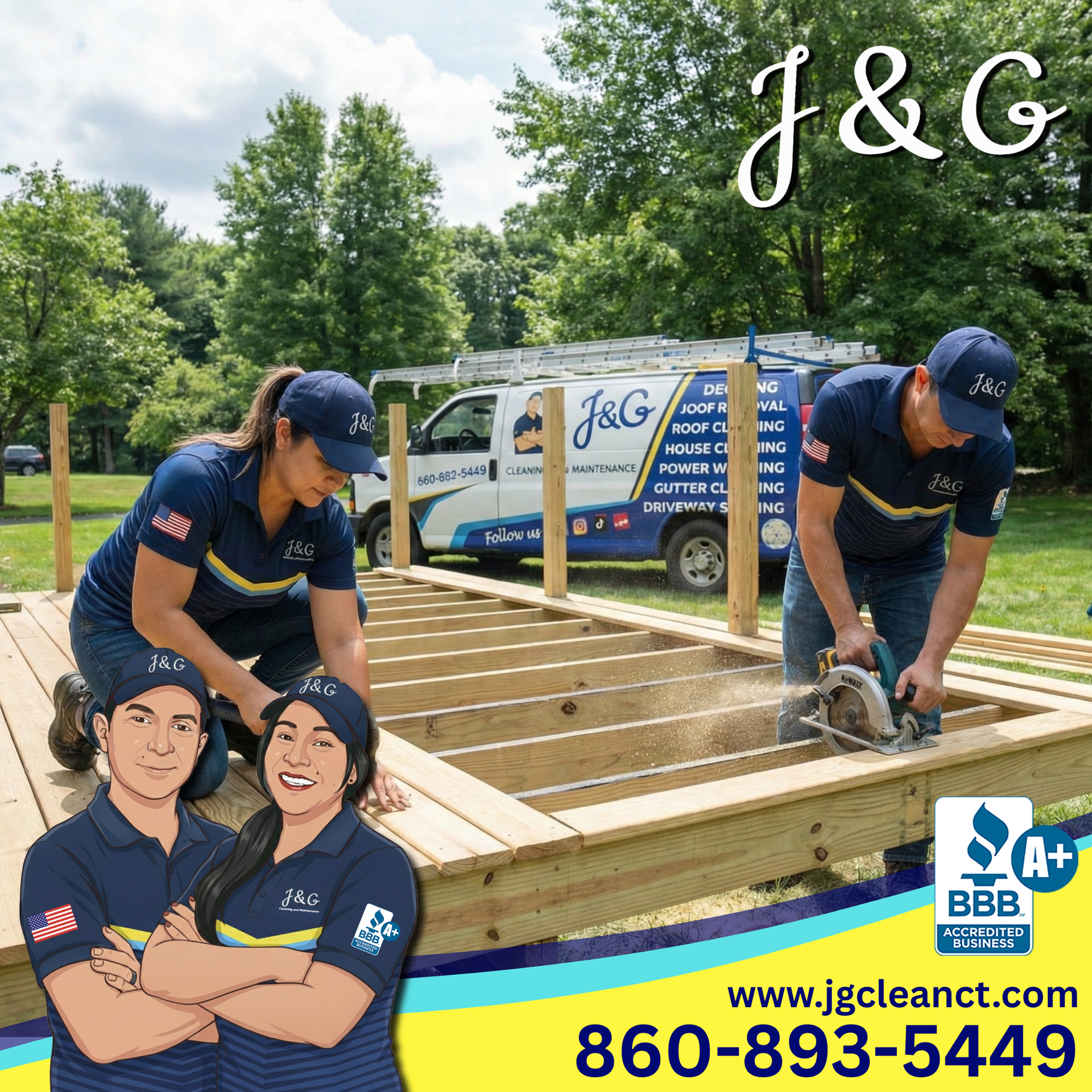 Deck cleaning and sealing before and after results in Bristol Connecticut