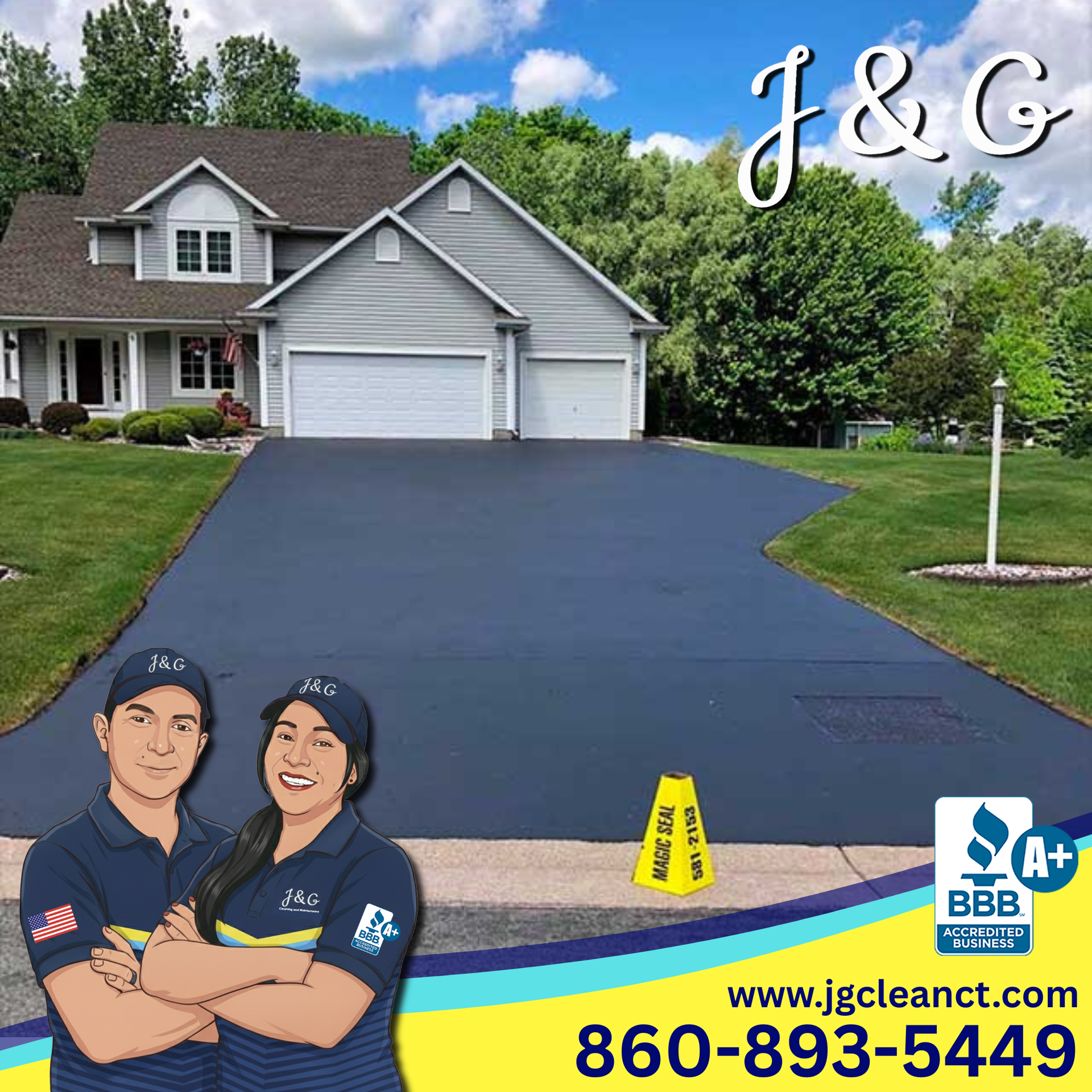 Residential driveway sealing service in Farmington CT for long-lasting asphalt protection