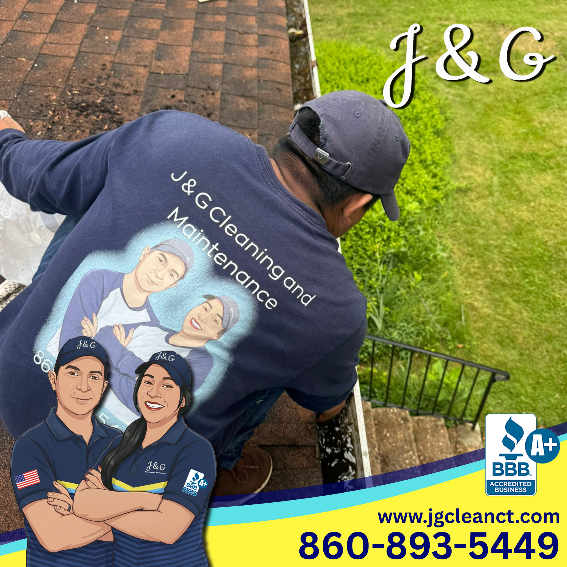 Downspout cleaning and gutter flushing service in Bristol CT by local gutter cleaning experts