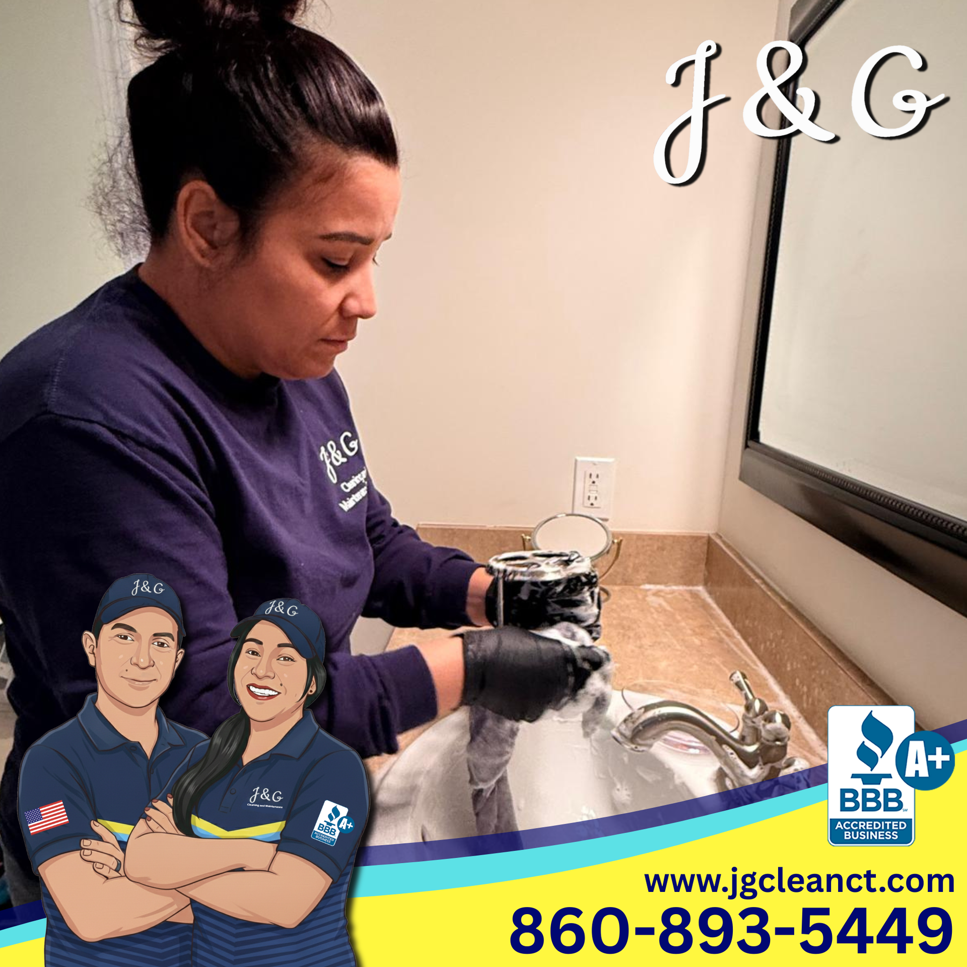Bathroom deep cleaning service in Plainville Connecticut by J & G Cleaning