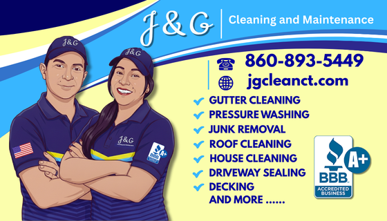 Business card for J & G Cleaning and Maintenance Services LLC 