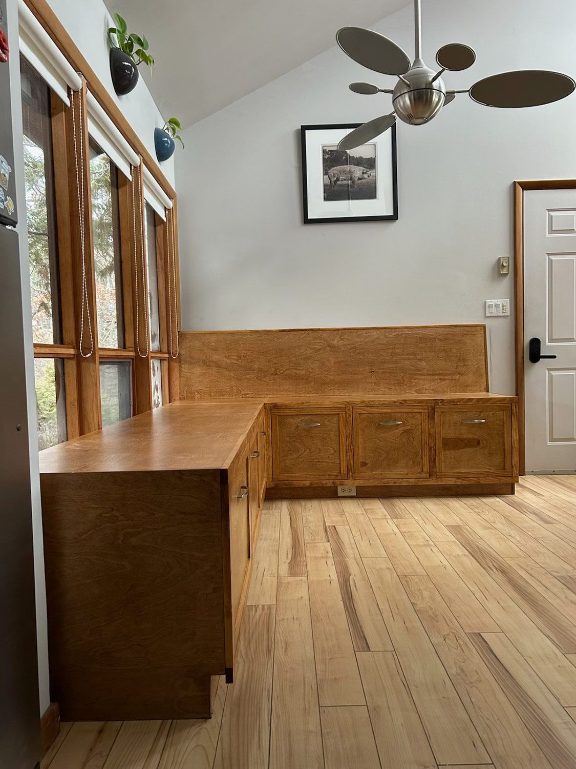 Wooden Floor and Cabinets