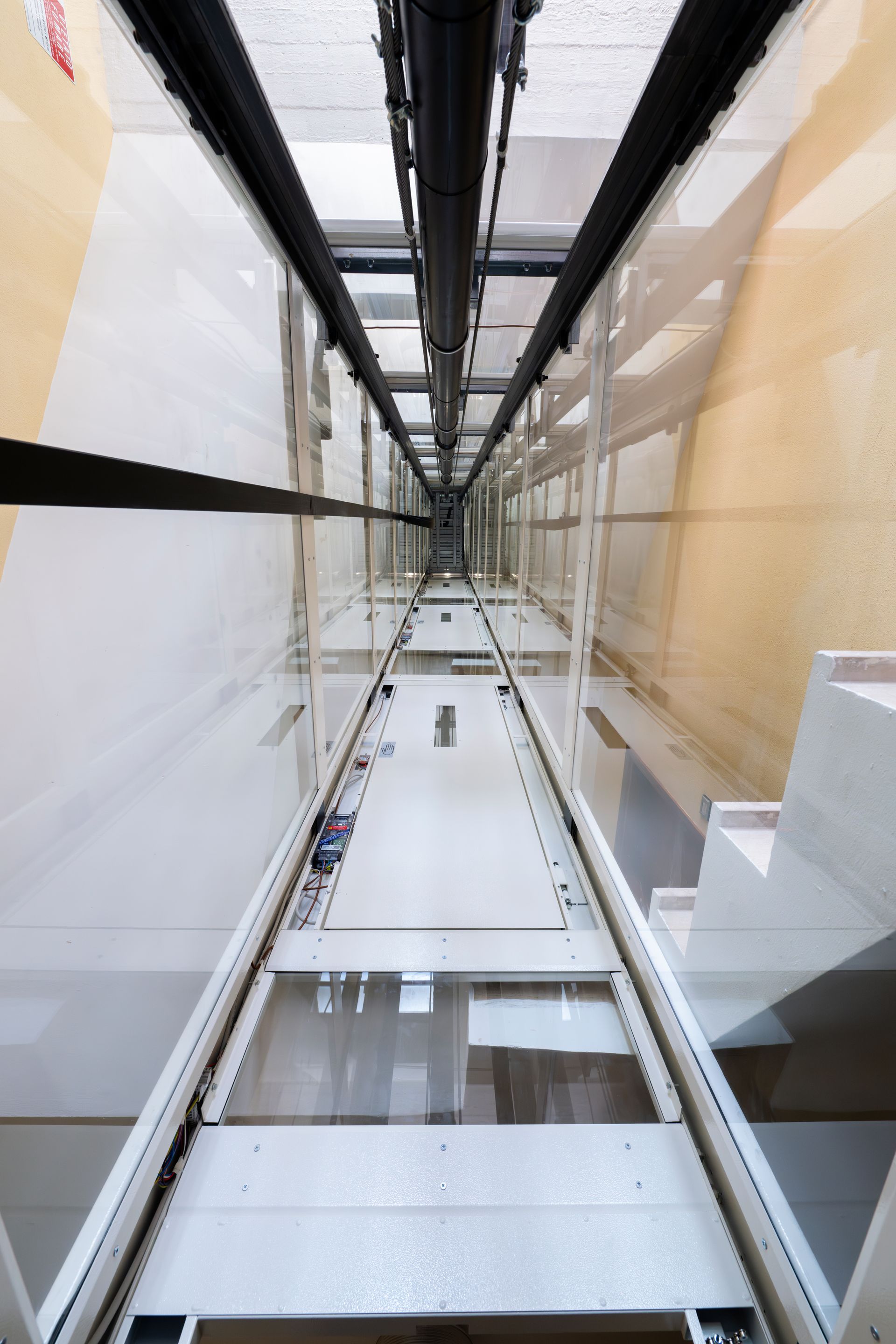 interni tromba dell'ascensore