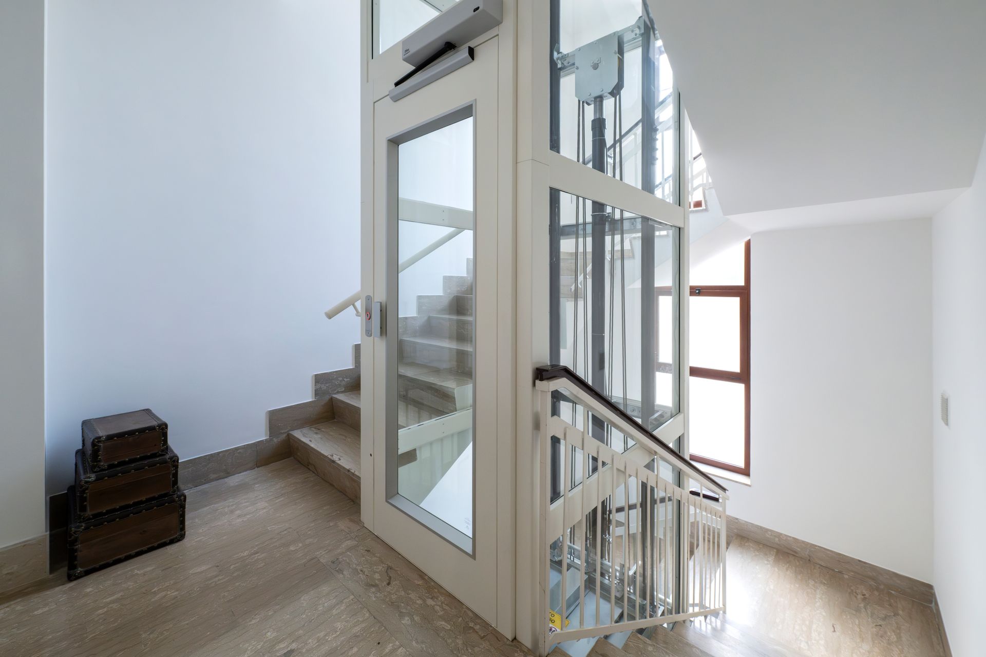 tromba dell'ascensore vista dall'alto